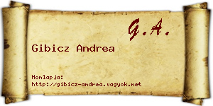 Gibicz Andrea névjegykártya